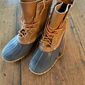 L.L. Bean Brown and Gray Ankle Boots